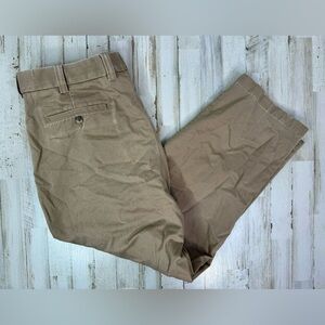 Oak Hill Dress Pants Mens 44x28 Tan Khaki Pleated Chinos Trousers Casual Work